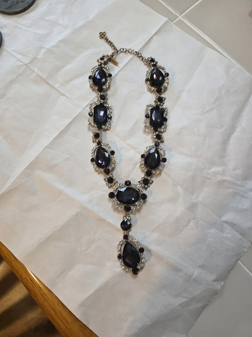 SIGNED Oscar DE LaRenta Vintage Statement Necklace - Picture 7 of 10